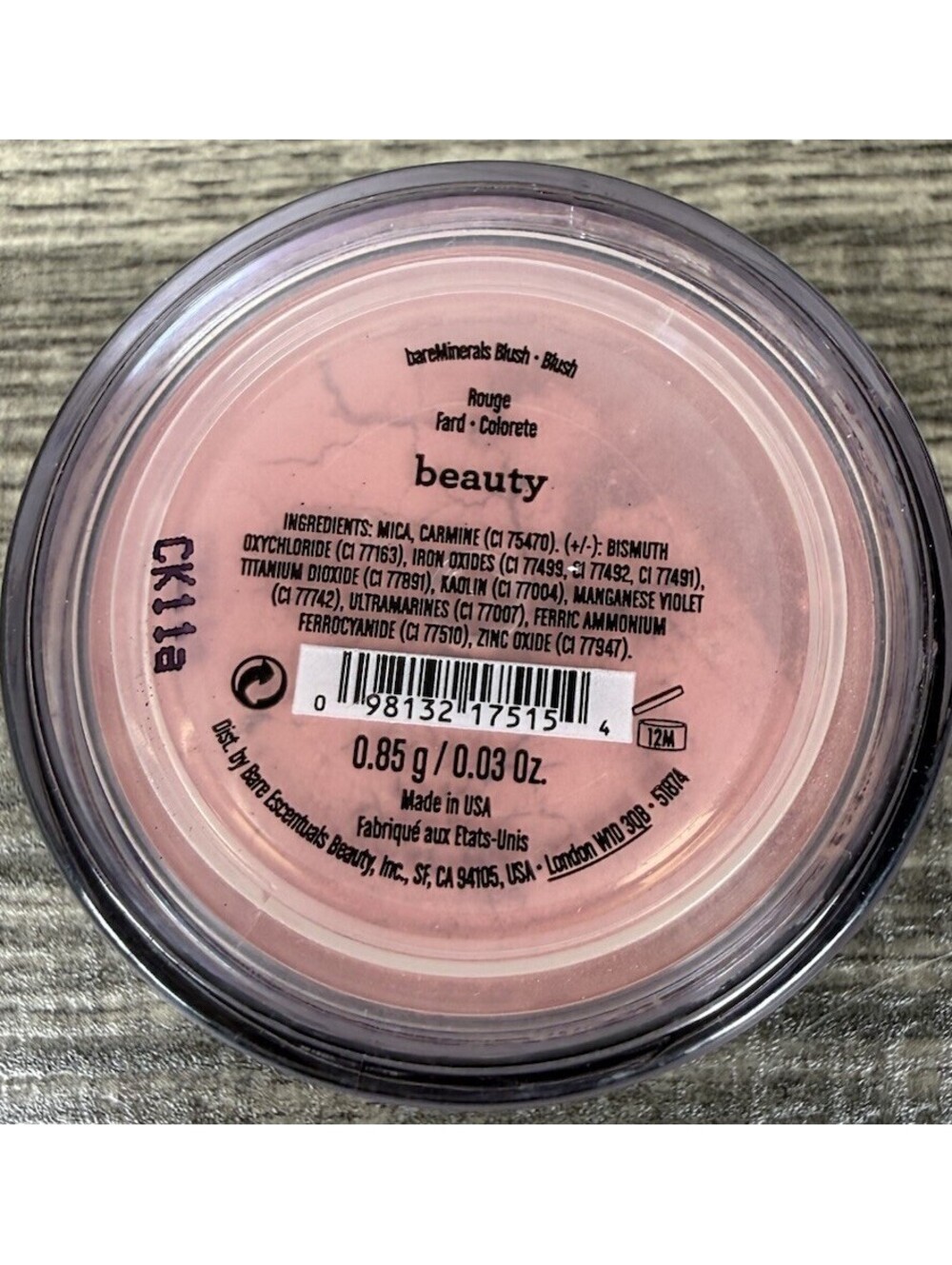 bareMinerals Beauty Blush 0.85g 0.03 oz Loose Powder NEW Discontinued